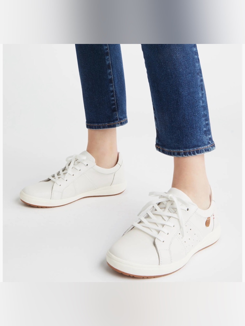 Josef Seibel White Leather Sneakers 8.5